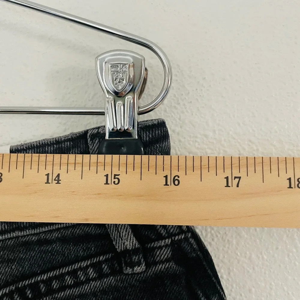 NWT Good American High Rise Denim Booty Short 1.5" Black Summer Sexy Women 12/31 - Picture 6 of 8